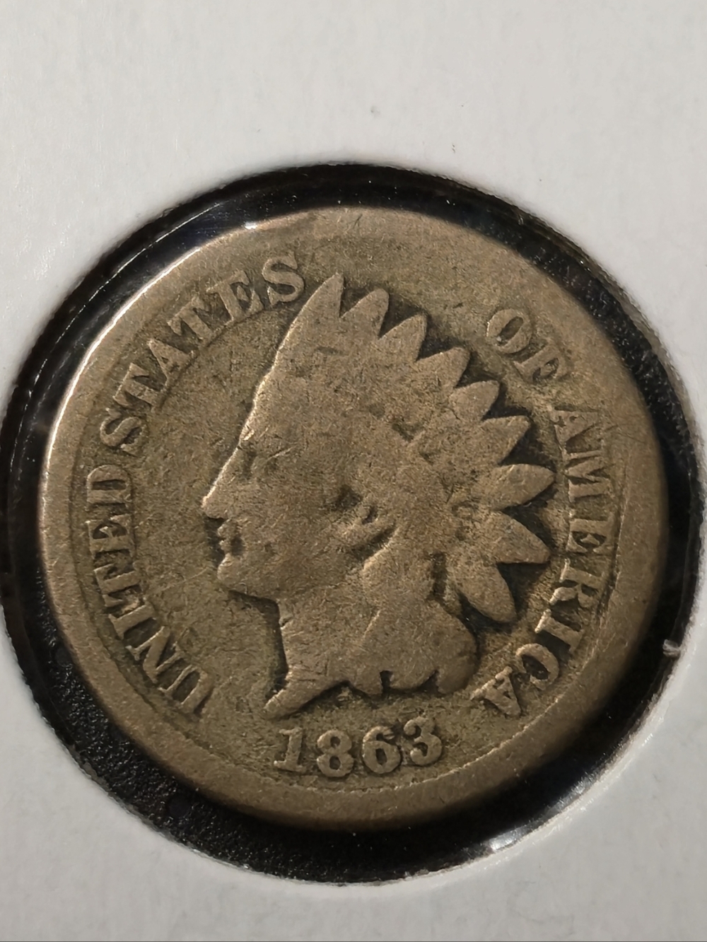1863 Indian Head Cent - Vintage US Coin (Brown)